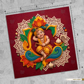 Vakratunda Kala Mandal Ganesha Newborn Baby Photography Backdrop