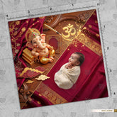 Mantra Mangal Lekhan Ganesha Newborn Baby Photography Backdrop