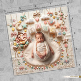 Komal Bal Sanskar Ganesha Newborn Baby Photography Backdrop