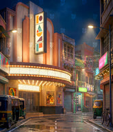Rainy cinema Street