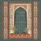 Peacock Niche Floral Harmony Backdrop