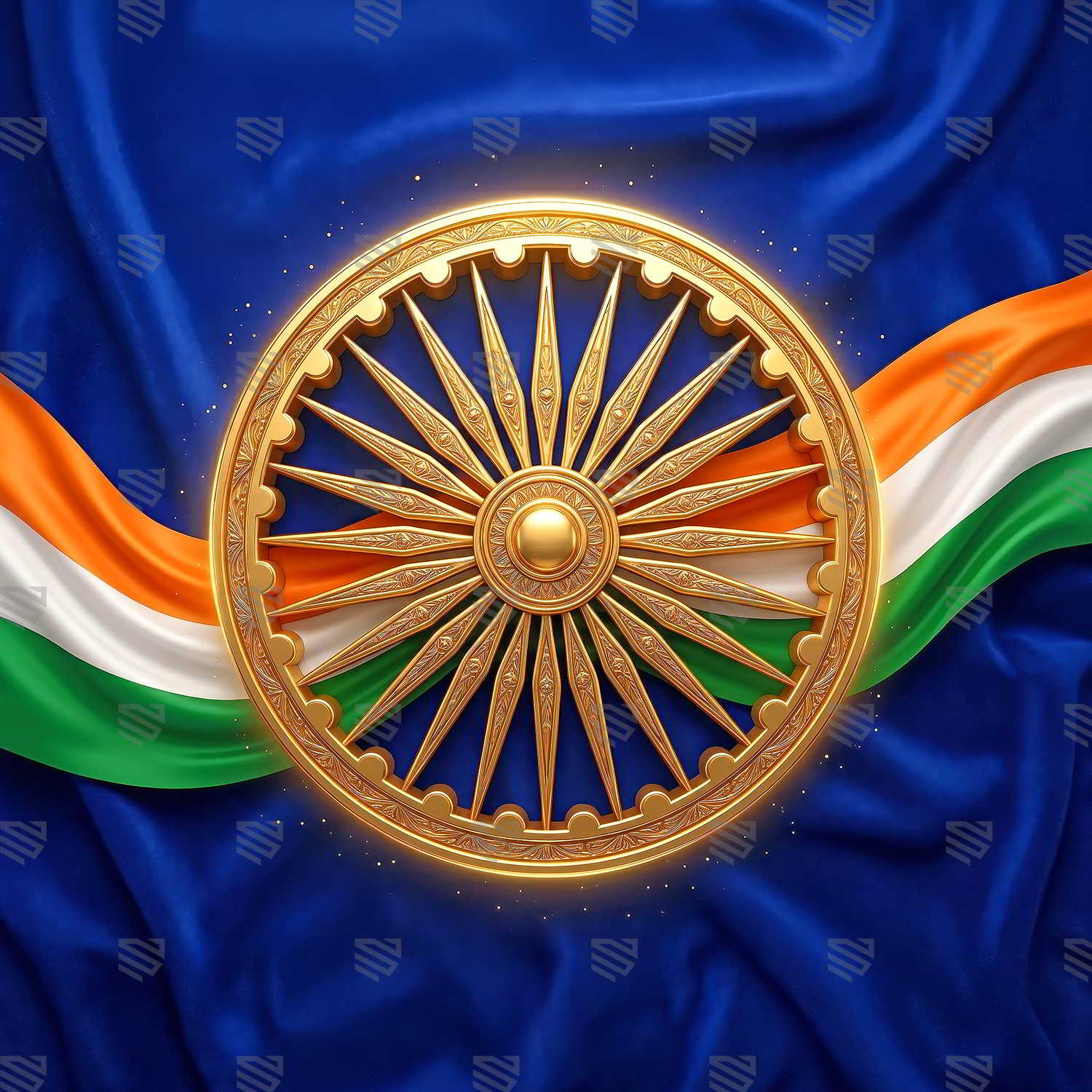Amar Azadi Chakra Patriotic Photography Backdrop
