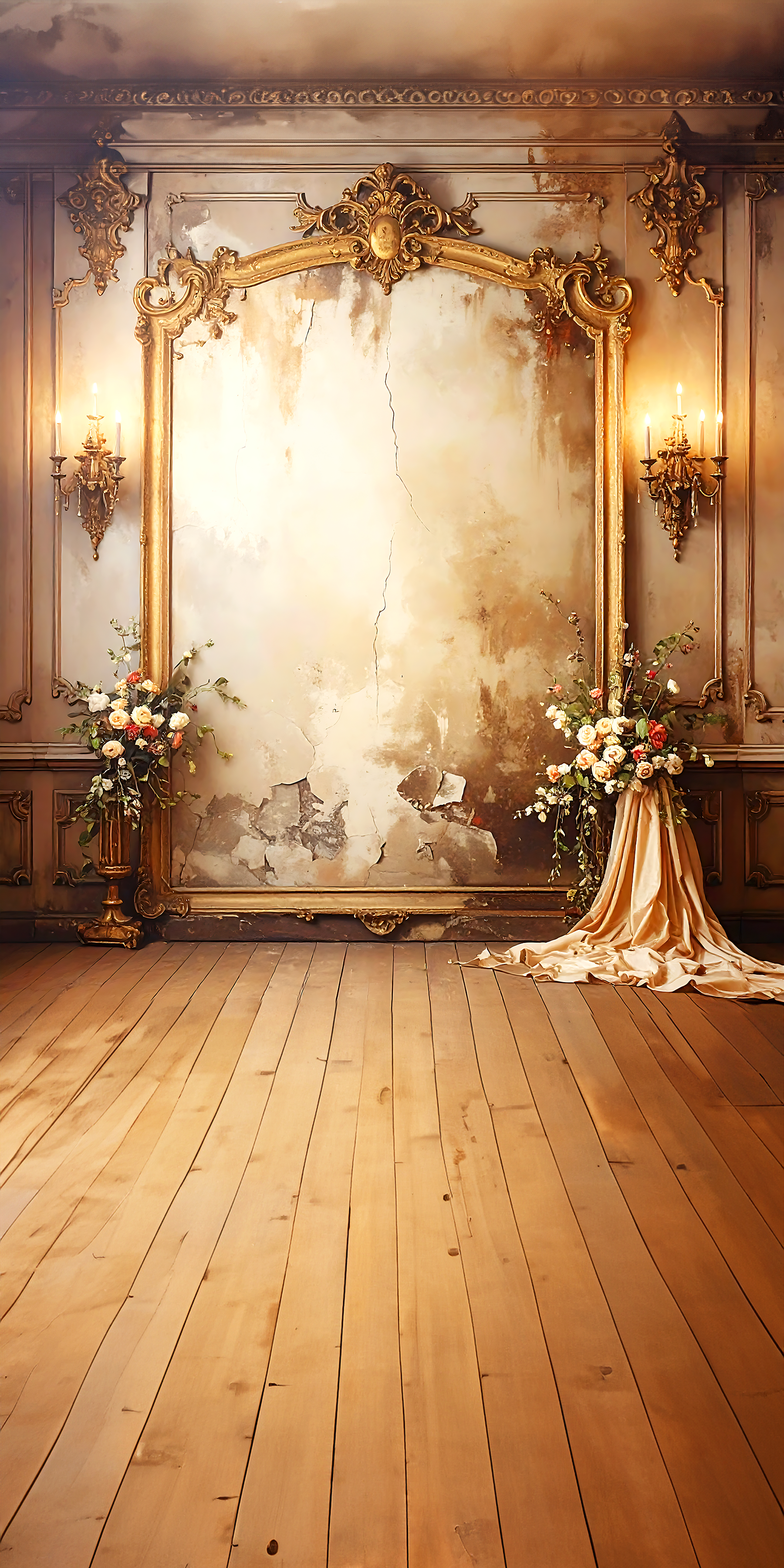 Antique Elegance – Golden Frame of Timeless Beauty