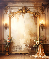 Antique Elegance Golden Frame Backdrop