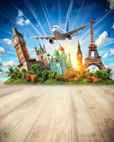 Around the World Adventure Backdrop