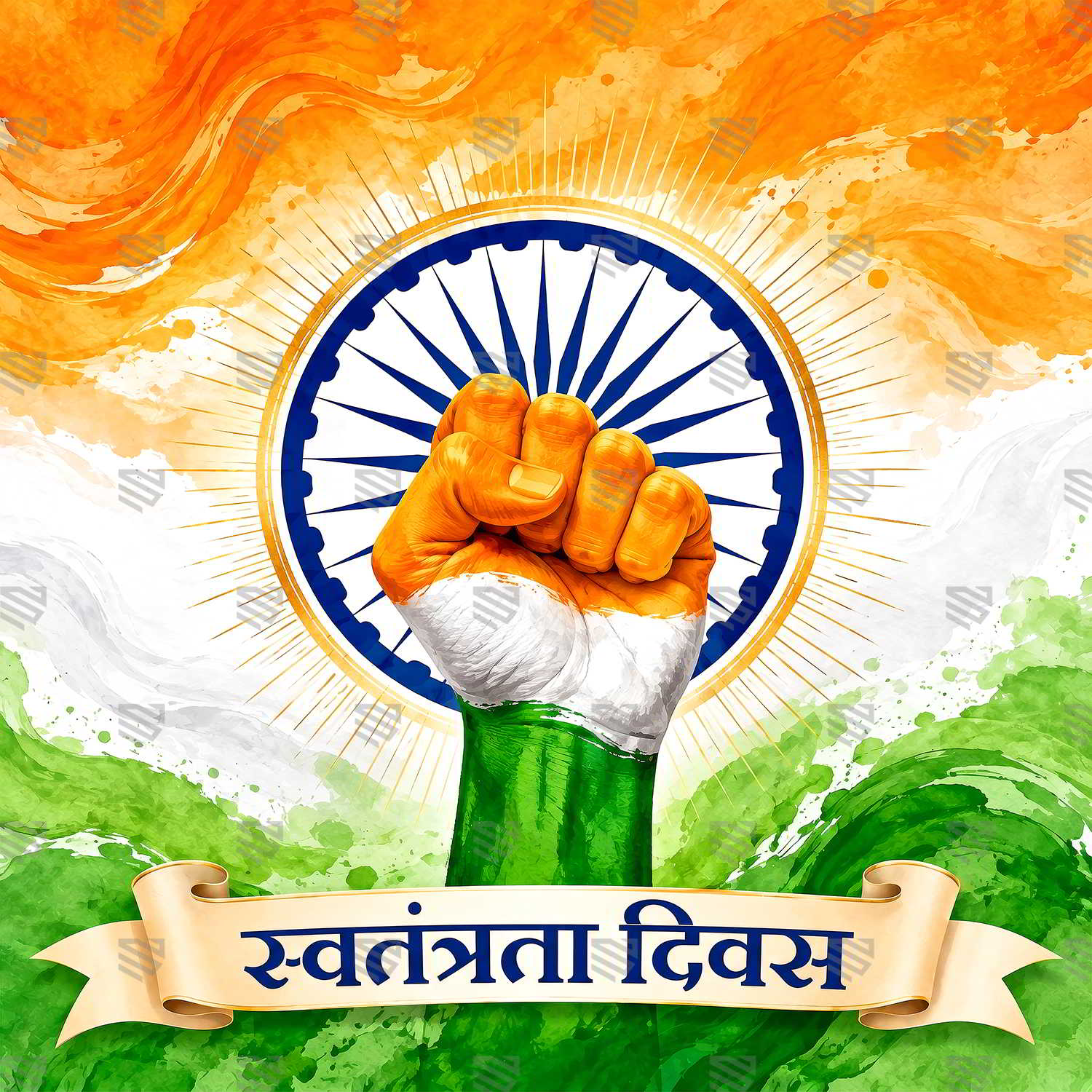 Azadi Amar Josh Tiranga Theme Photography Backdrop