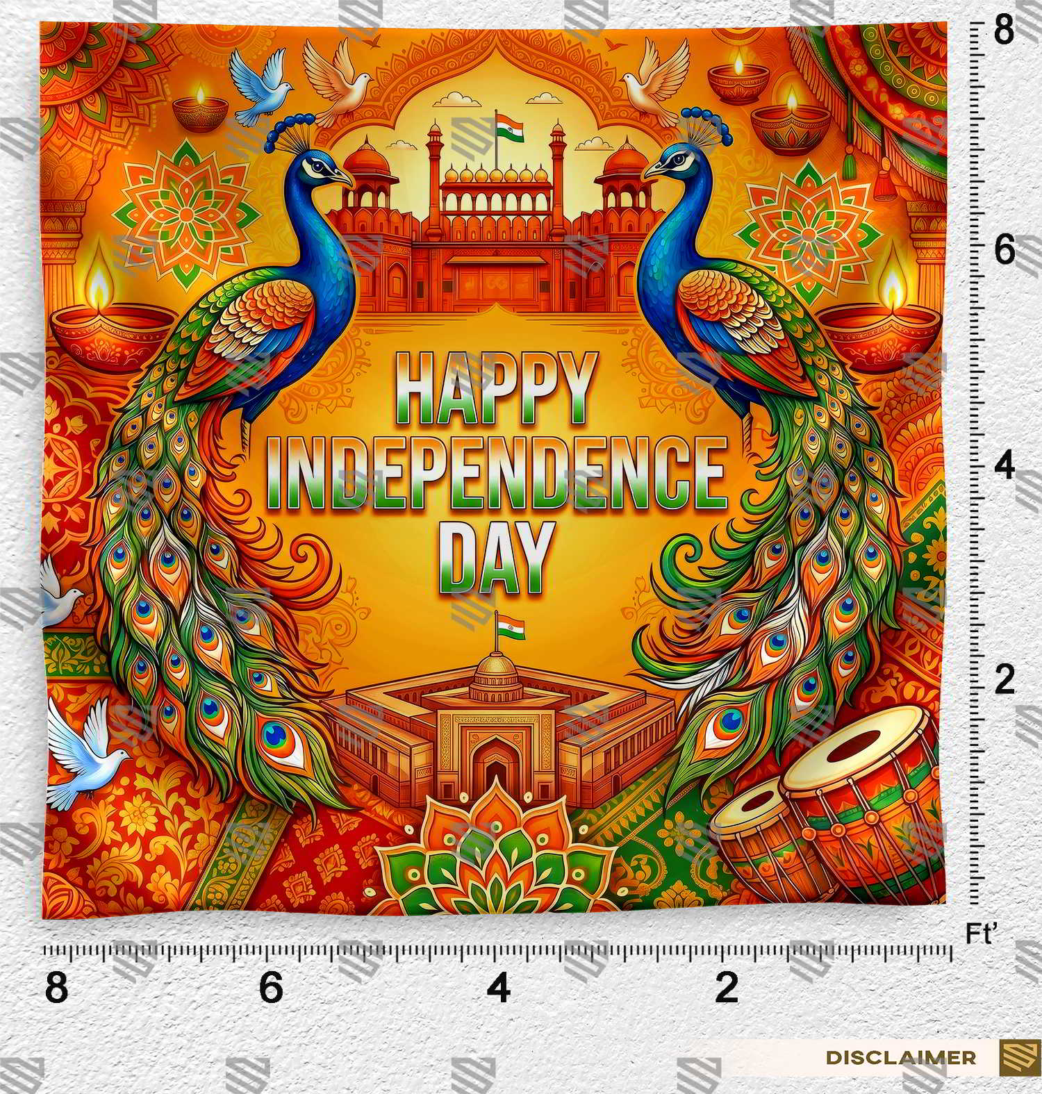 Indian Peacock Heritage Backdrop
