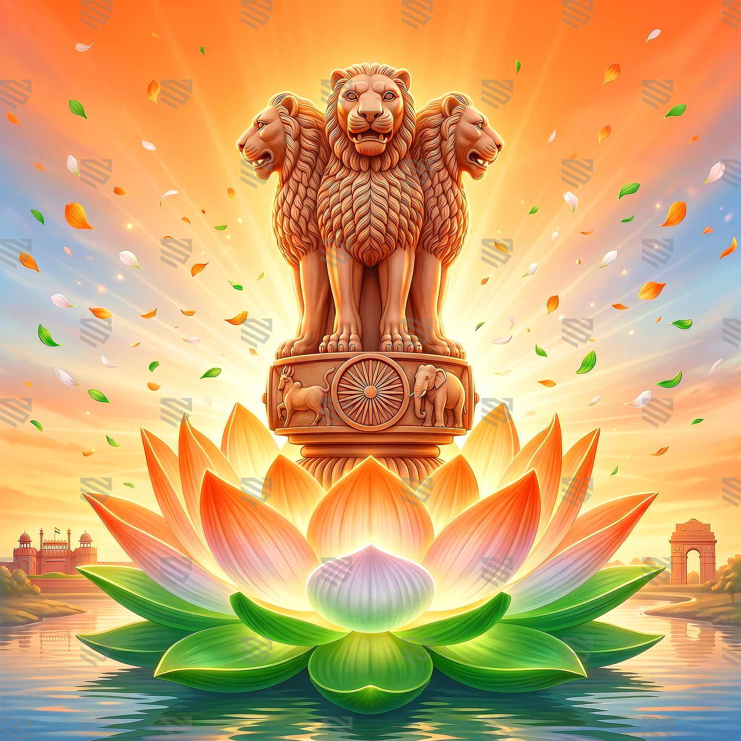 Bharat Shakti Prateek Backdrop