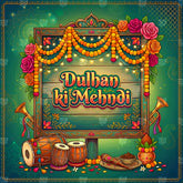 Bridal Mehndi Festive Backdrop