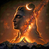Celestial Mahadev Mountain Backdrop