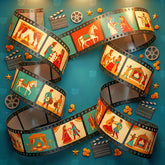 Cinematic Wedding Memories Backdrop