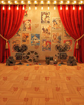 Classic Vintage Cinema Hall Backdrop