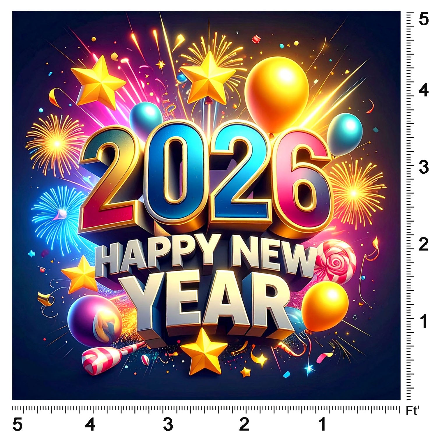 Colorful 2026 Celebration