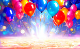 Colorful Celebration Burst Backdrop