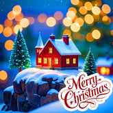 Cottage Holiday Glow Backdrop
