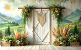 Countryside Bloom Door Backdrop