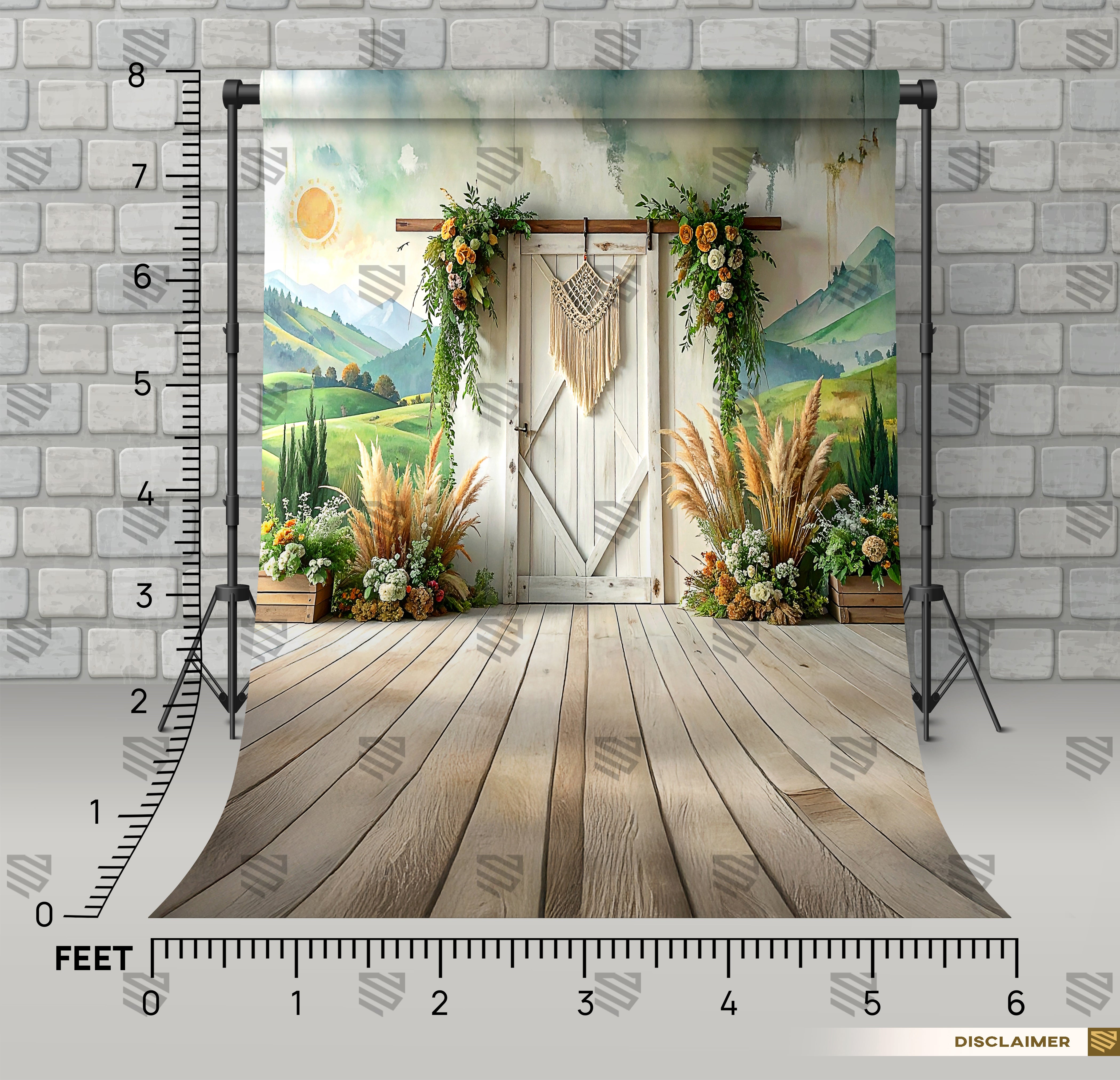 Countryside Bloom Door - Baby photoshoot Backdrop
