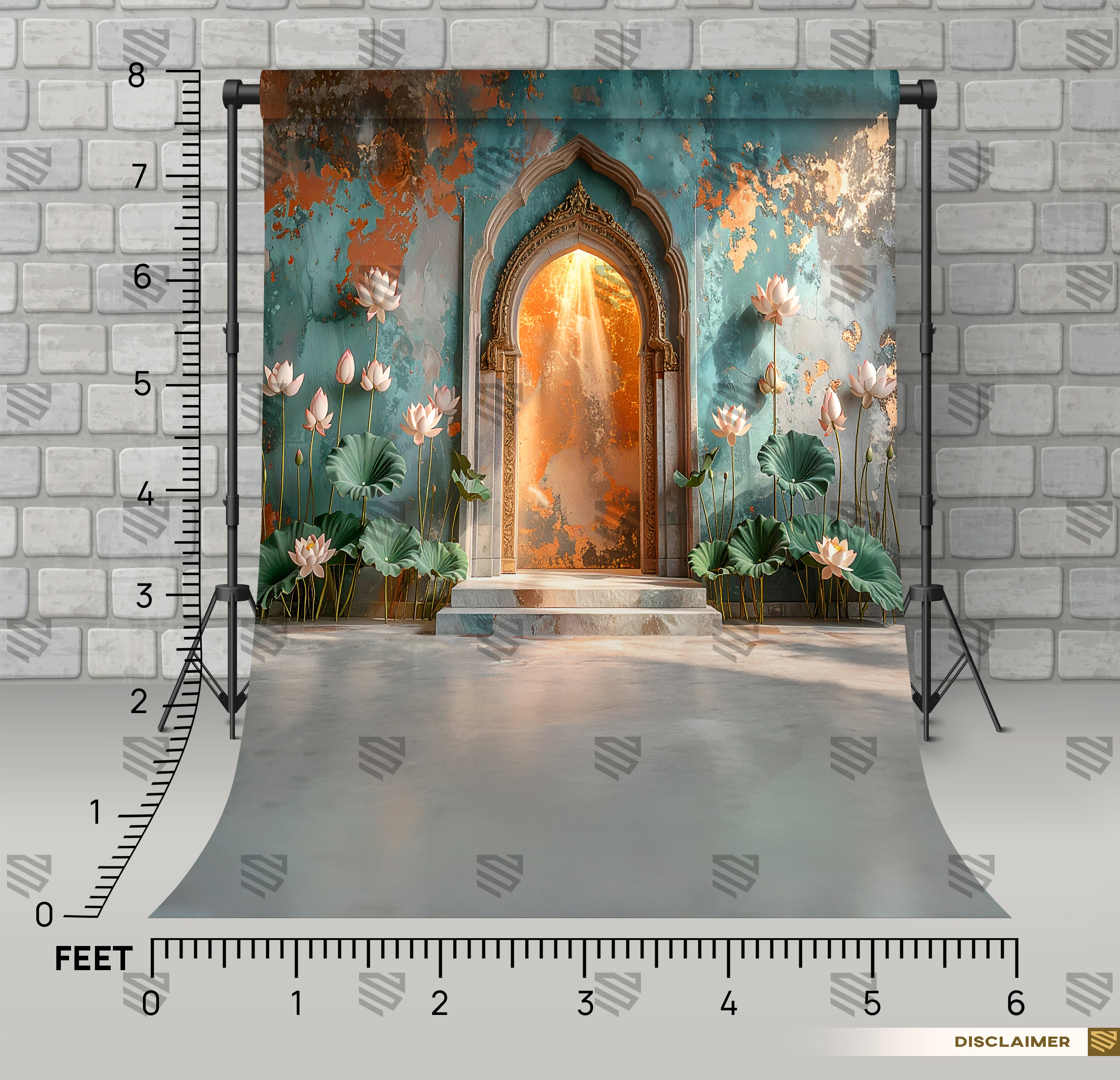 Divine Lotus Gateway - Baby photoshoot Backdrop