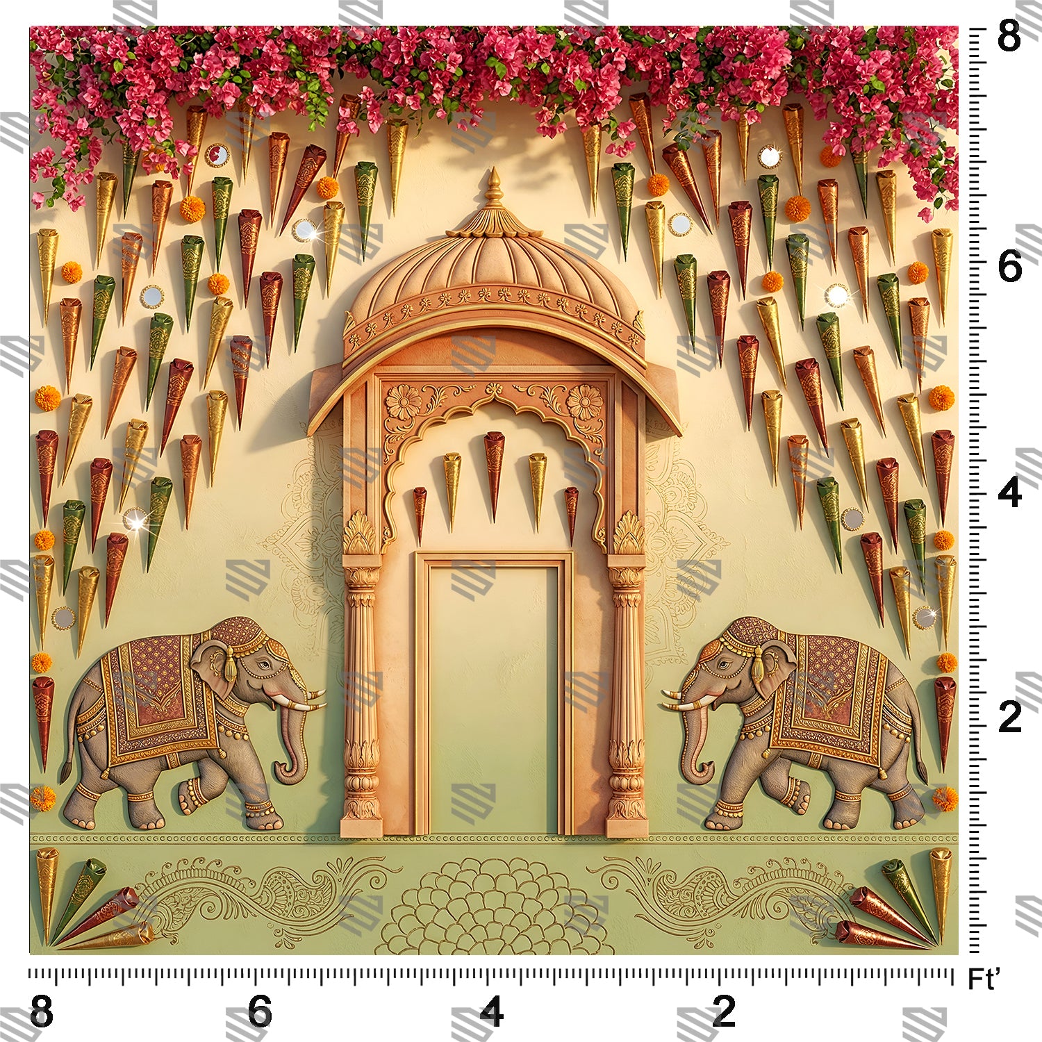 Elephant Arch Mehndi Grandeur