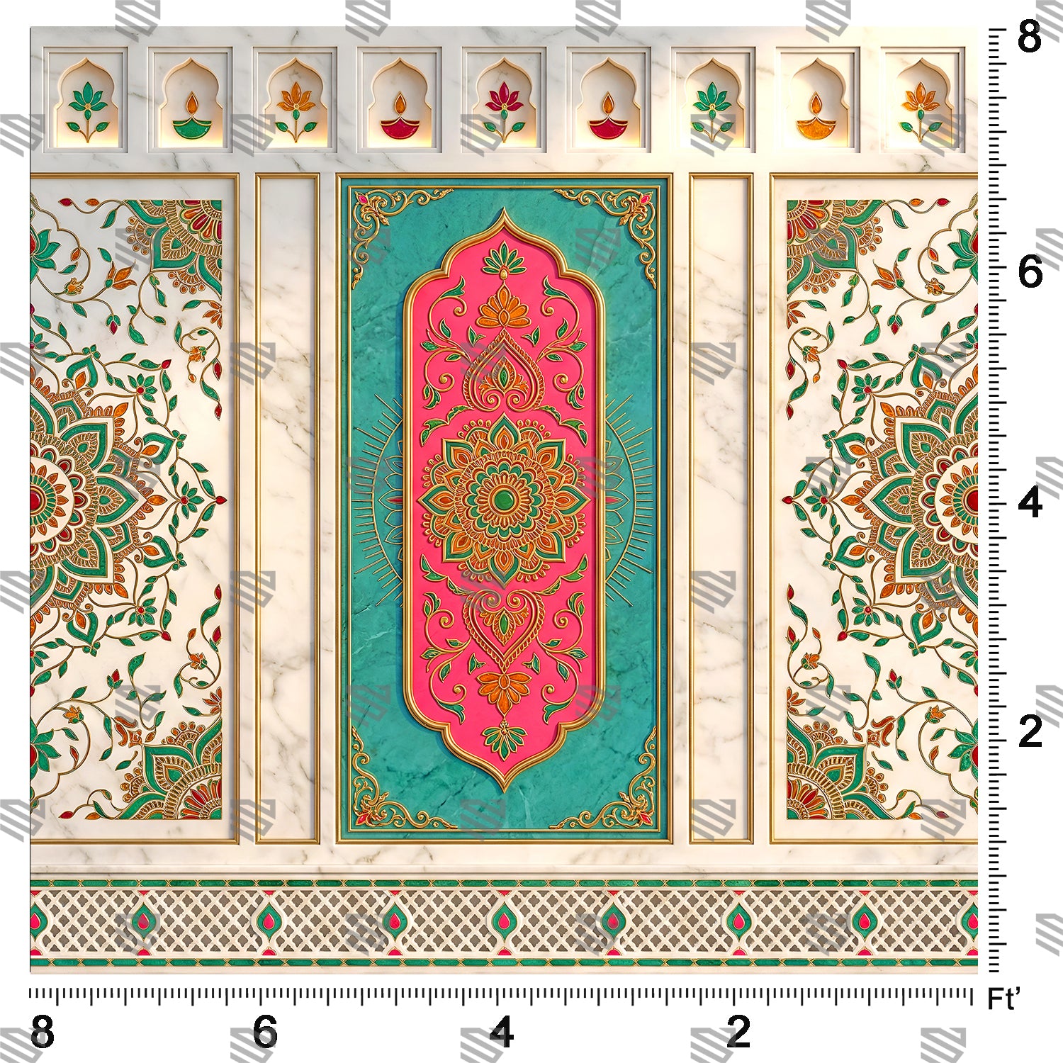 Emerald Marble Mandala Majesty