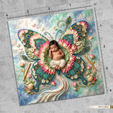 Enchanted Lotus Wings Newborn Baby Photography Backdrop
