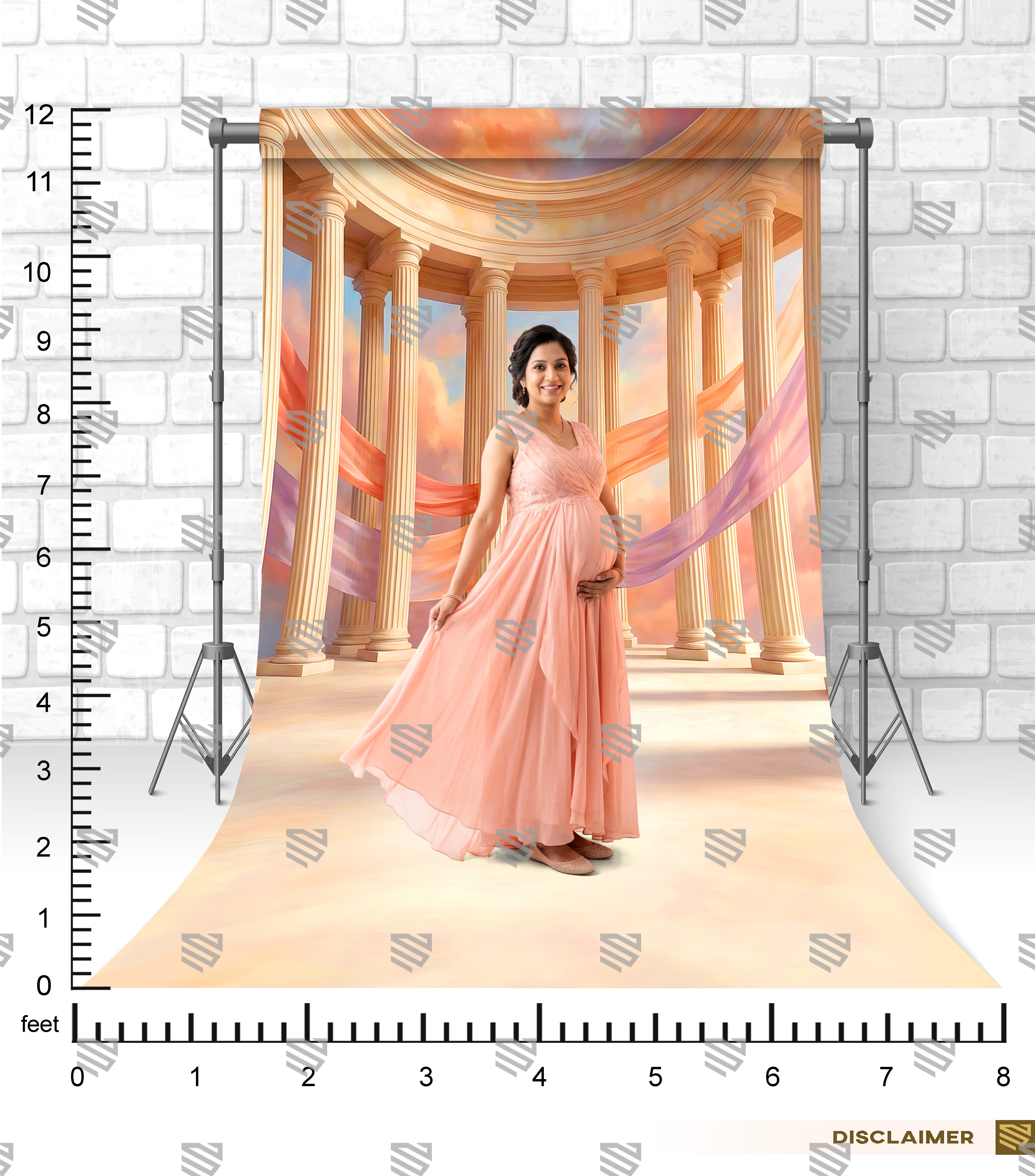 Ethereal Classical Pillar Hall - Maternity Backdrop