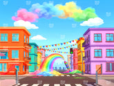 Festival of Colorful Streets Backdrop