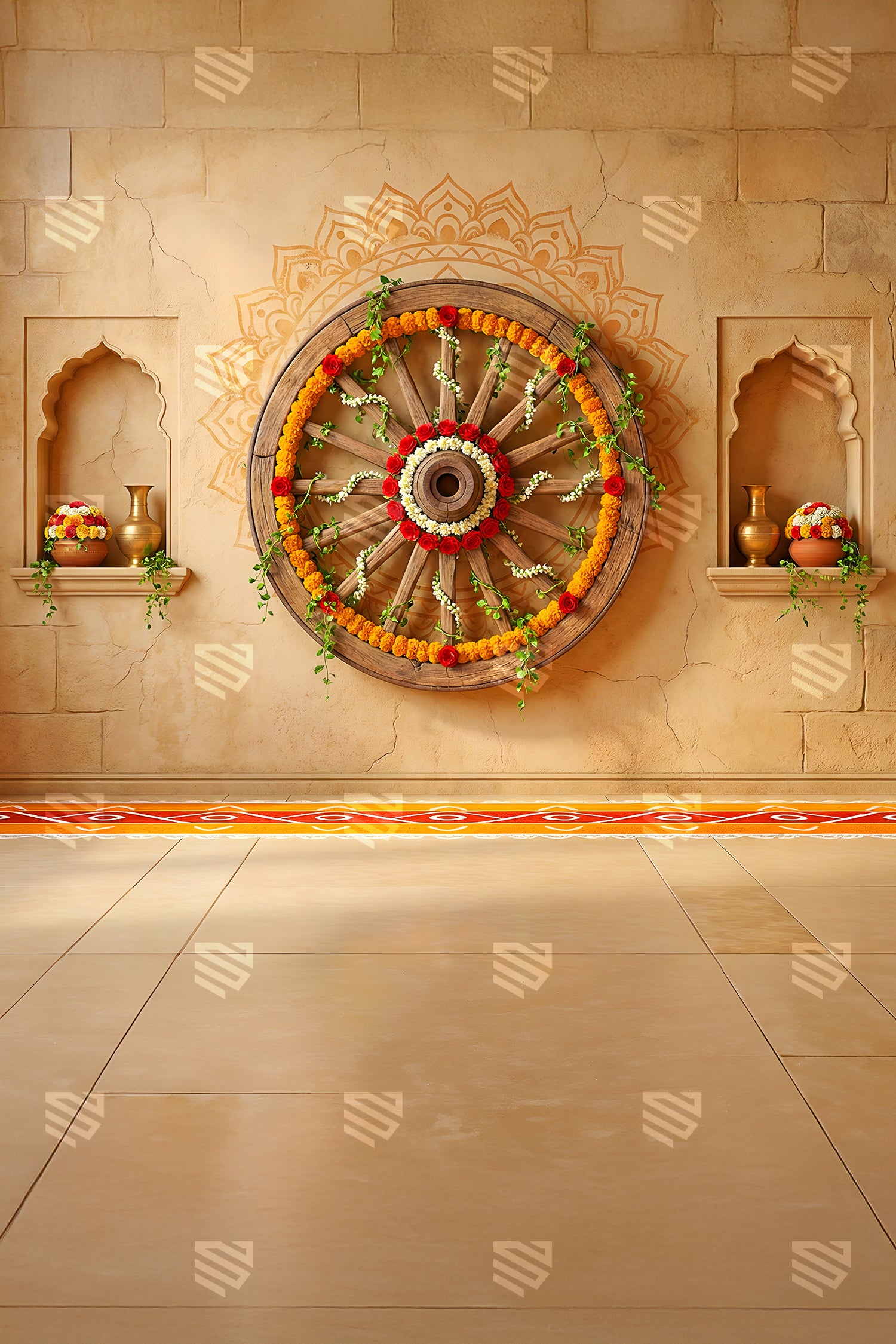 Festive Heritage Wheel - Maternity Backdrop
