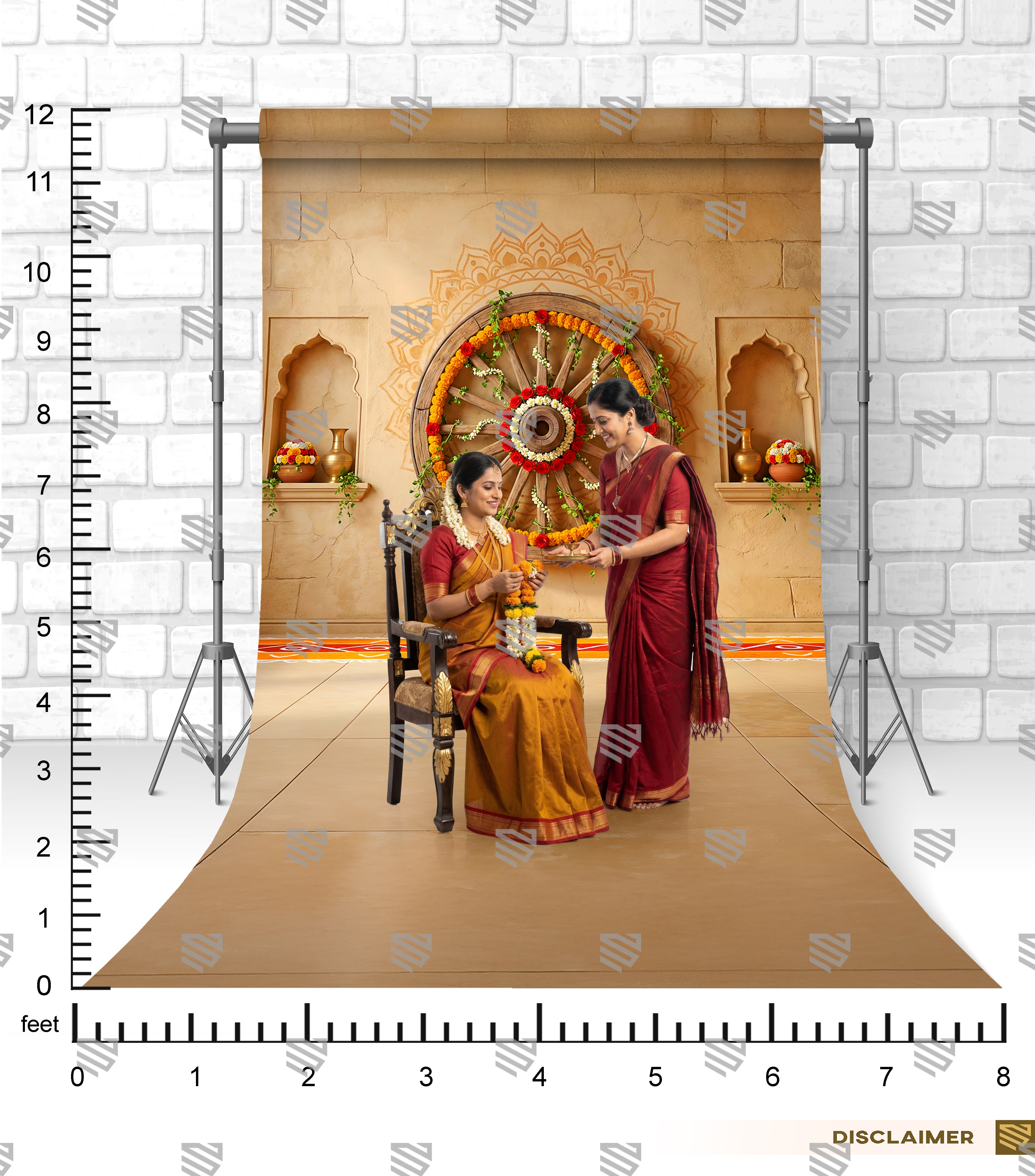 Festive Heritage Wheel - Maternity Backdrop