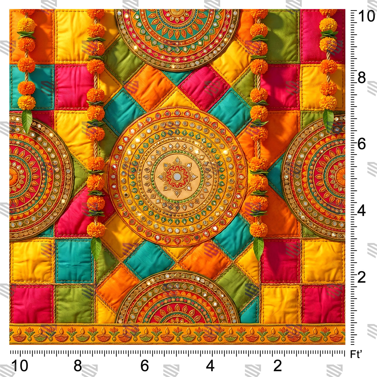 Festive Mirrorwork Mandala