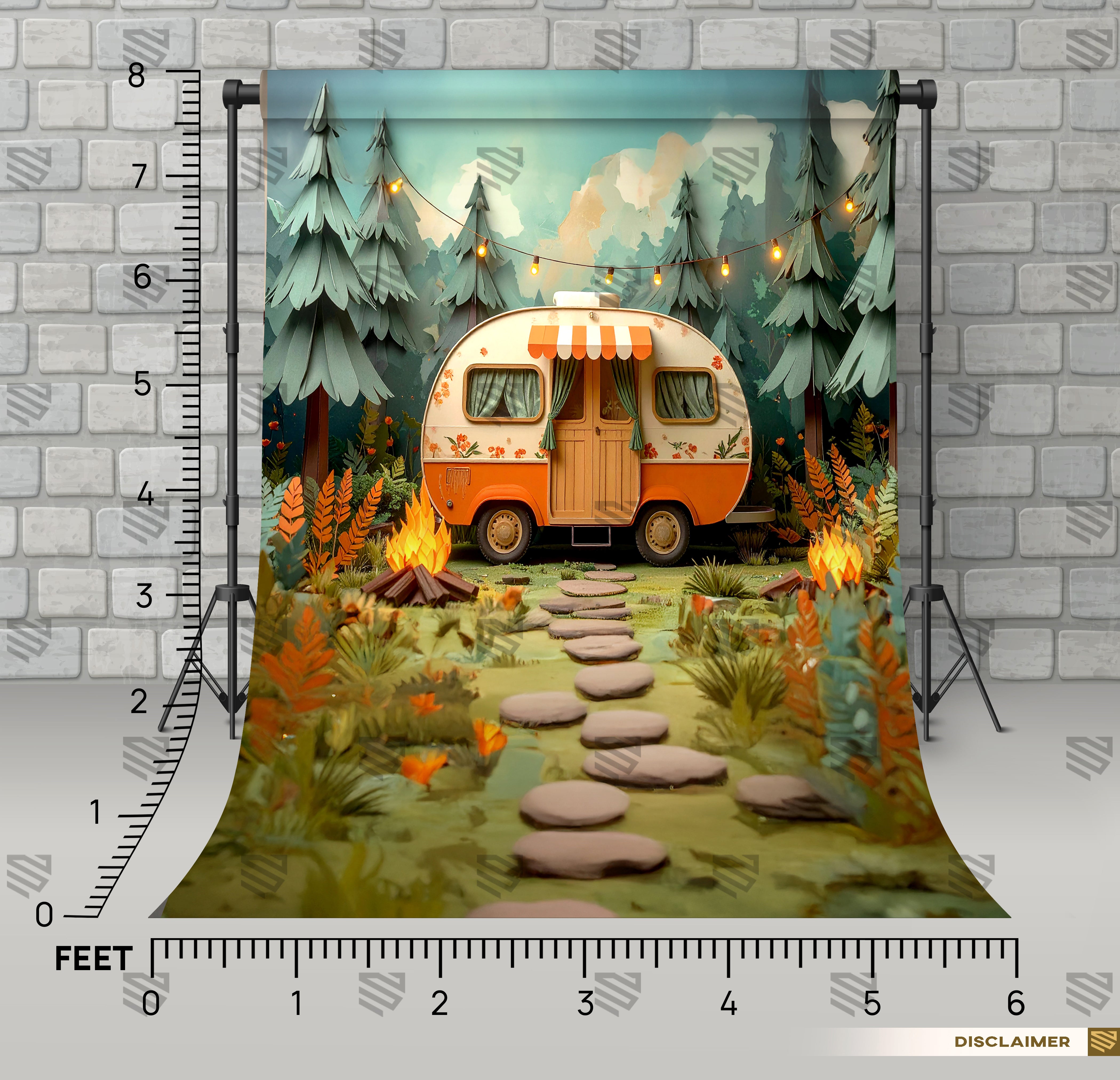 Forest Camp Vibes - Baby photoshoot Backdrop