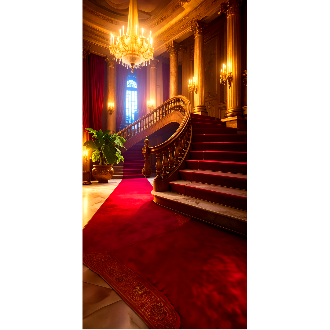 Majestic Stairway – The Grandeur of Royal Evenings