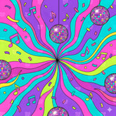 Funky Retro Party Vortex Backdrop