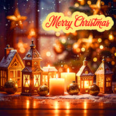 Glow Golden Christmas Backdrop