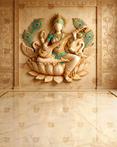 Goddess Saraswati Wall Mural Backdrop