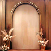 Golden Arch Floral Elegance Backdrop