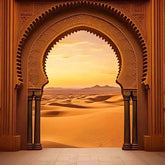 Golden Desert Gateway Backdrop
