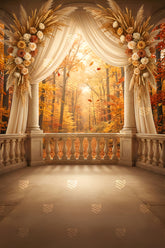 Golden Autumn Vows Backdrop