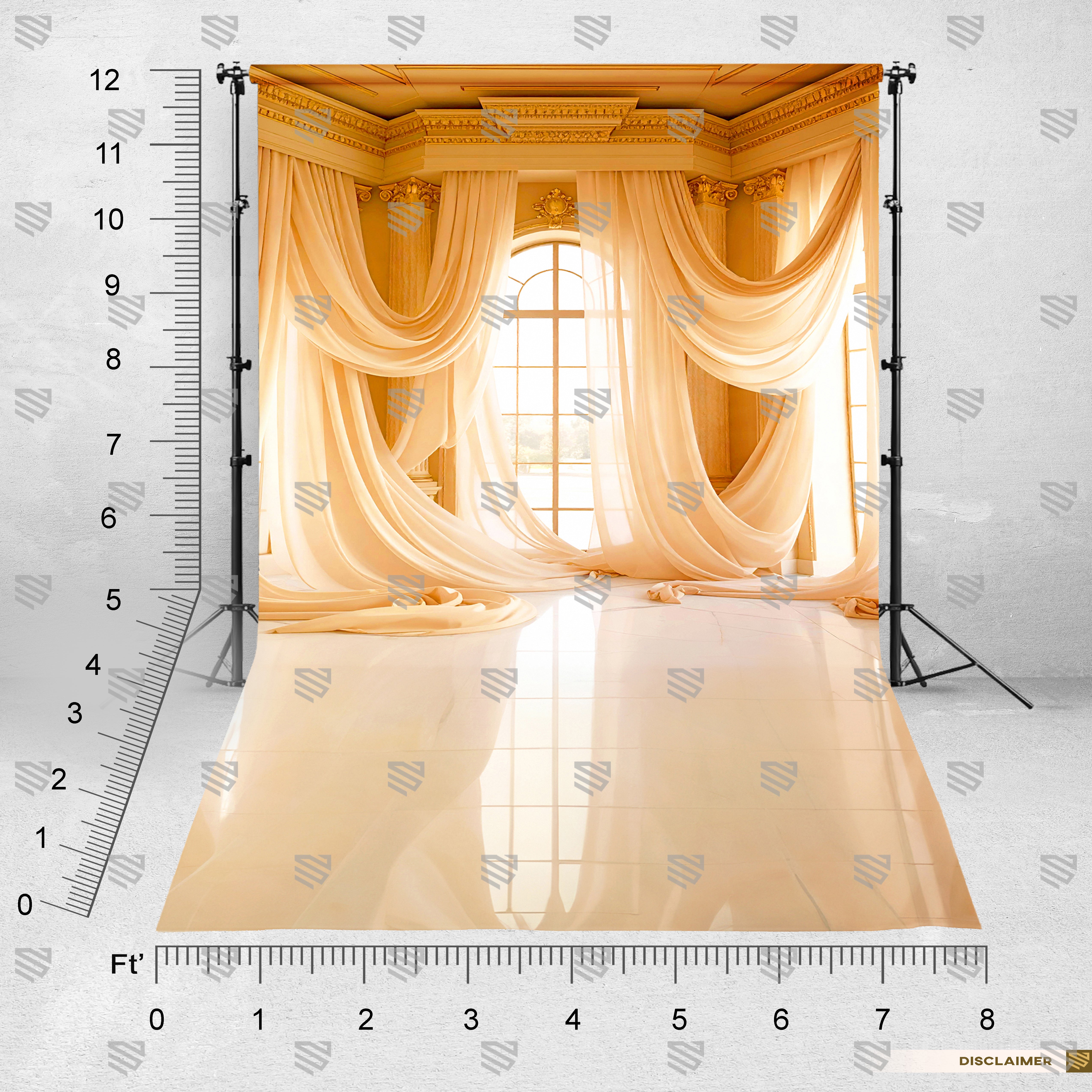 Golden Draped Elegance