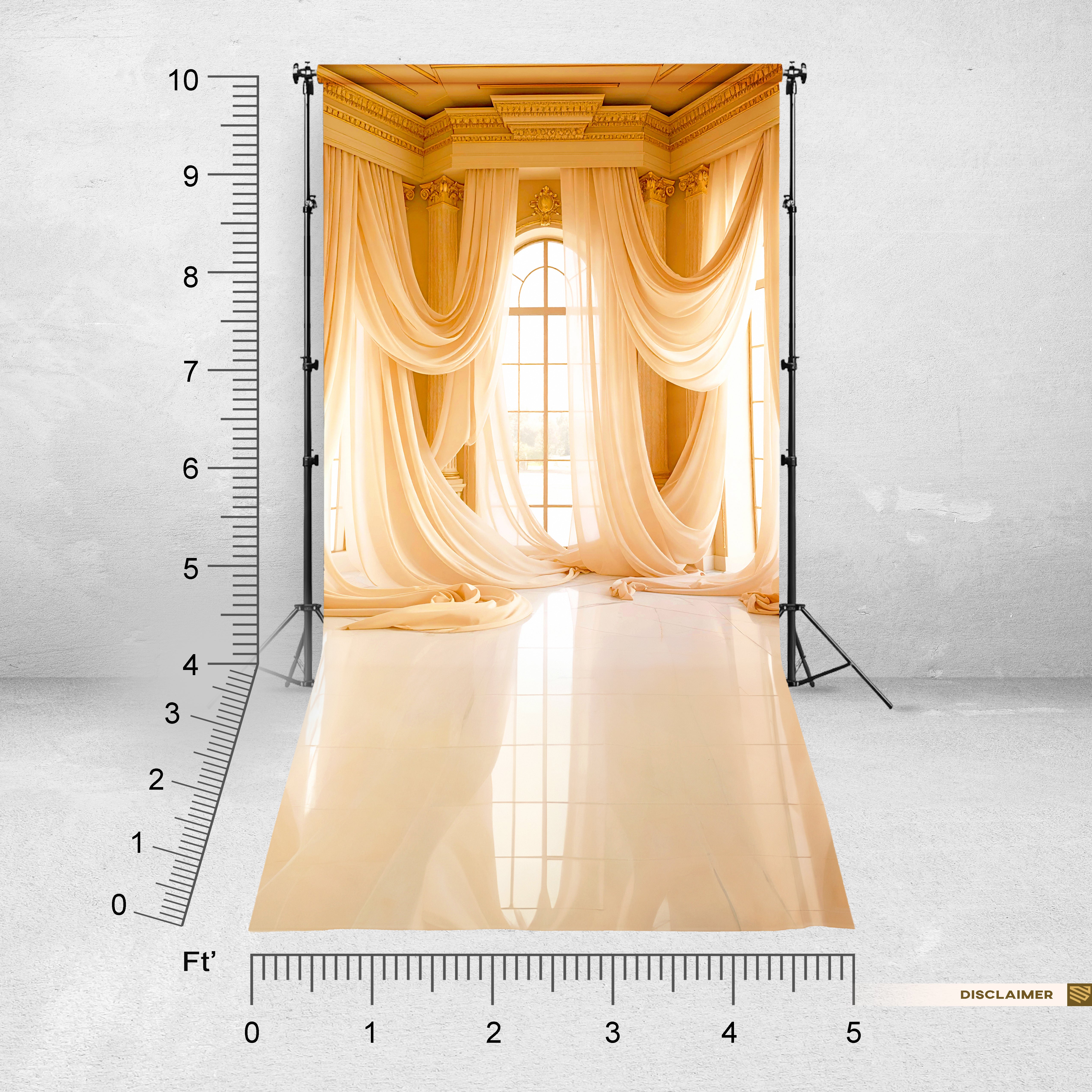 Golden Draped Elegance