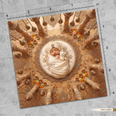 Golden Mandala Newborn Baby Photography Backdrop