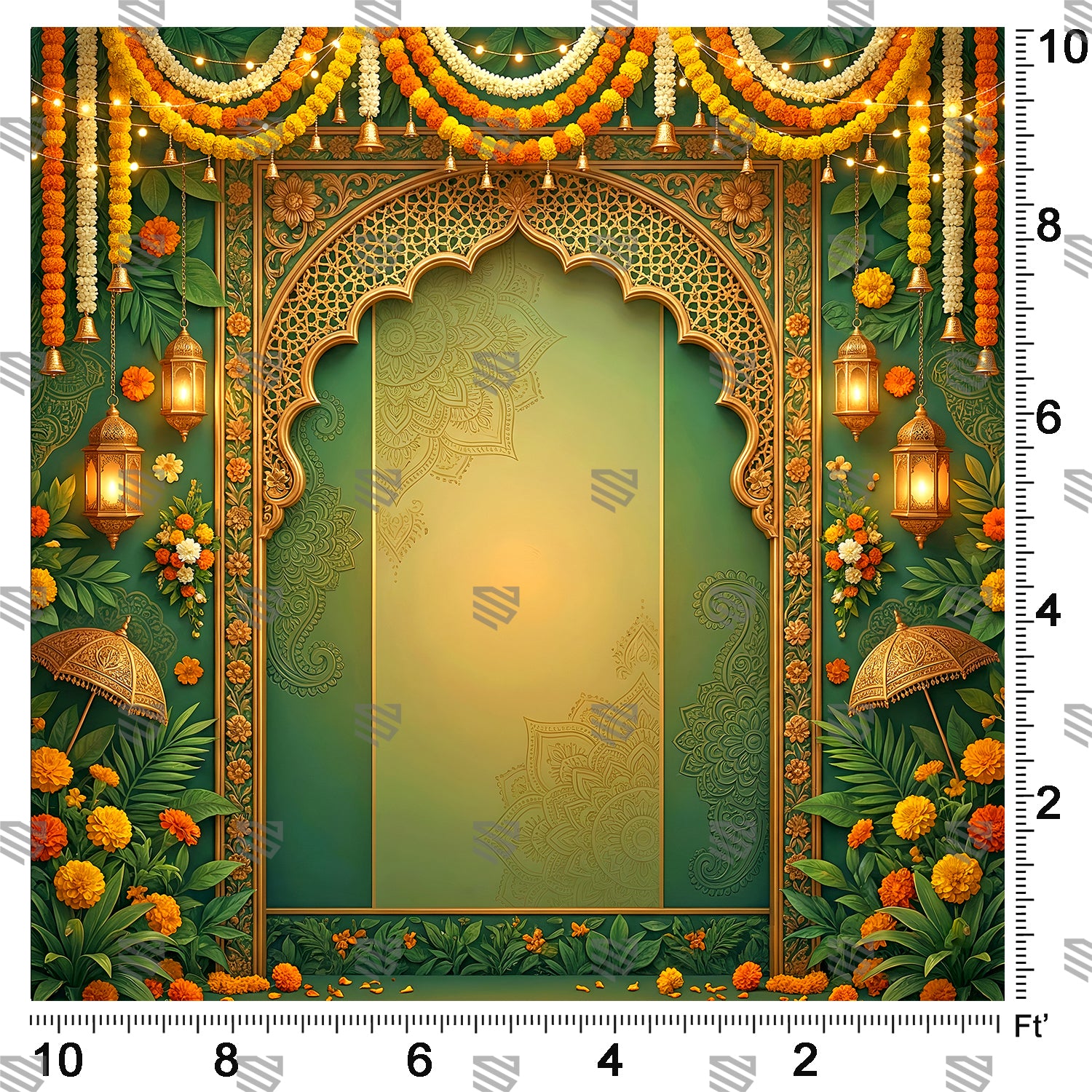 Golden Marigold Celebration Frame