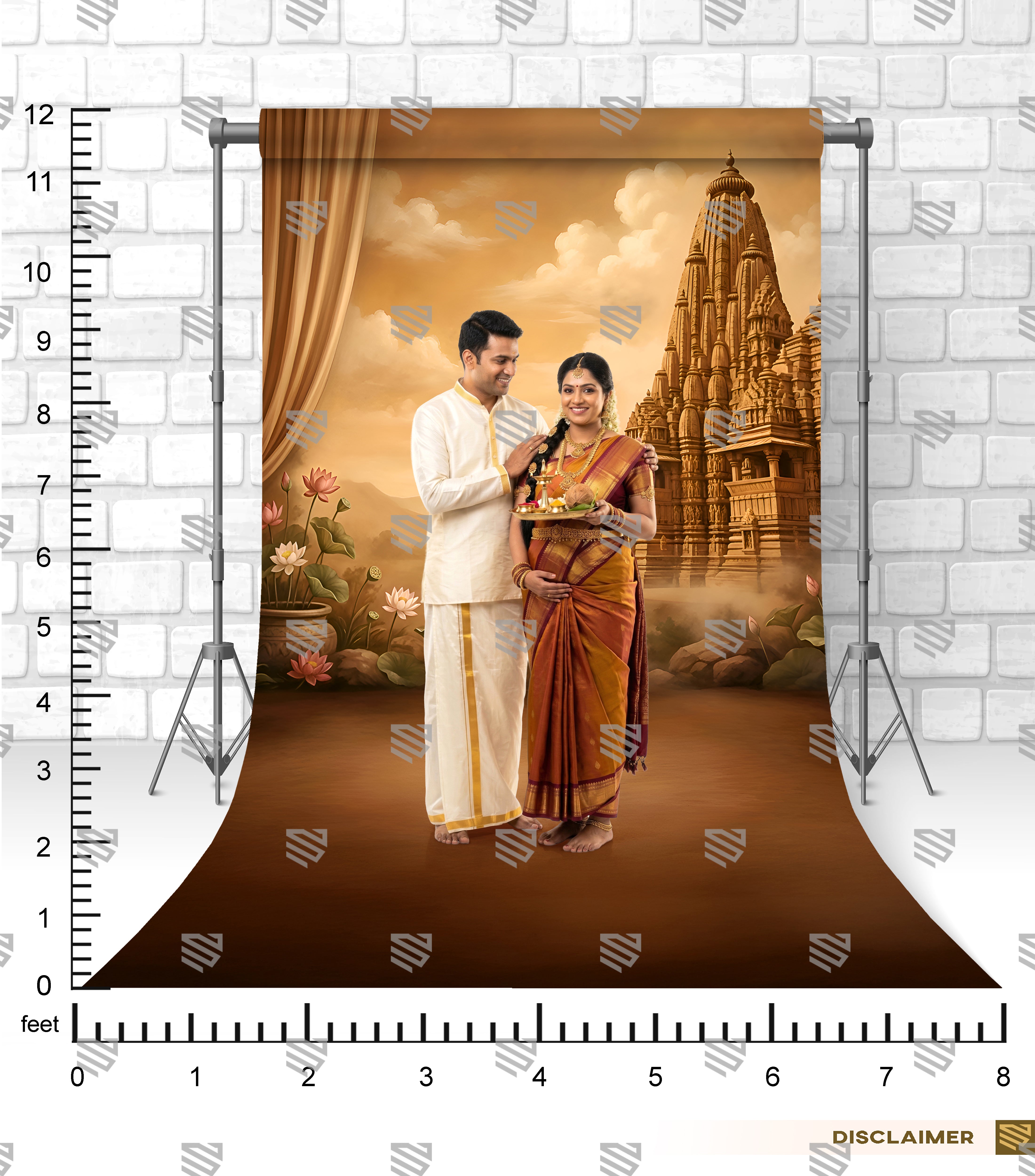 Golden Temple Serene Vista - Maternity Backdrop