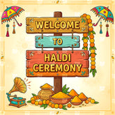 Grand Haldi Ceremony Backdrop
