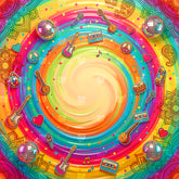 Groovy Disco Vibes Backdrop