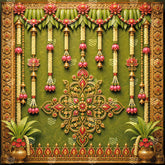 Harit Pushpa Torana Navratri Decoration Backdrop