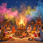 Holika Dahan Ceremony Backdrop