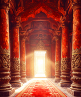 Imperial Red Corridor Backdrop