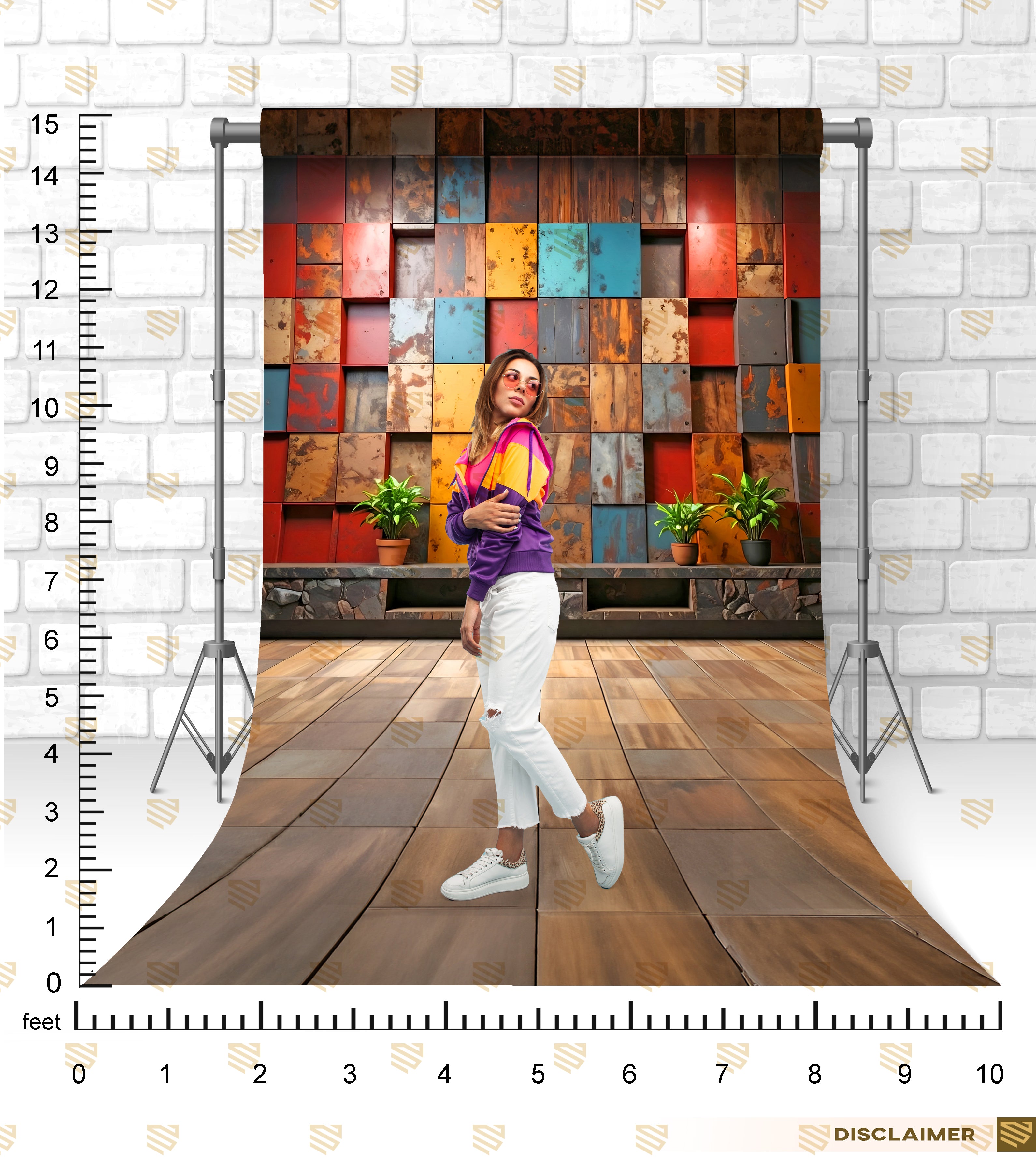 Industrial Color Block Wall