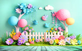 Joy Blossom Garden Backdrop